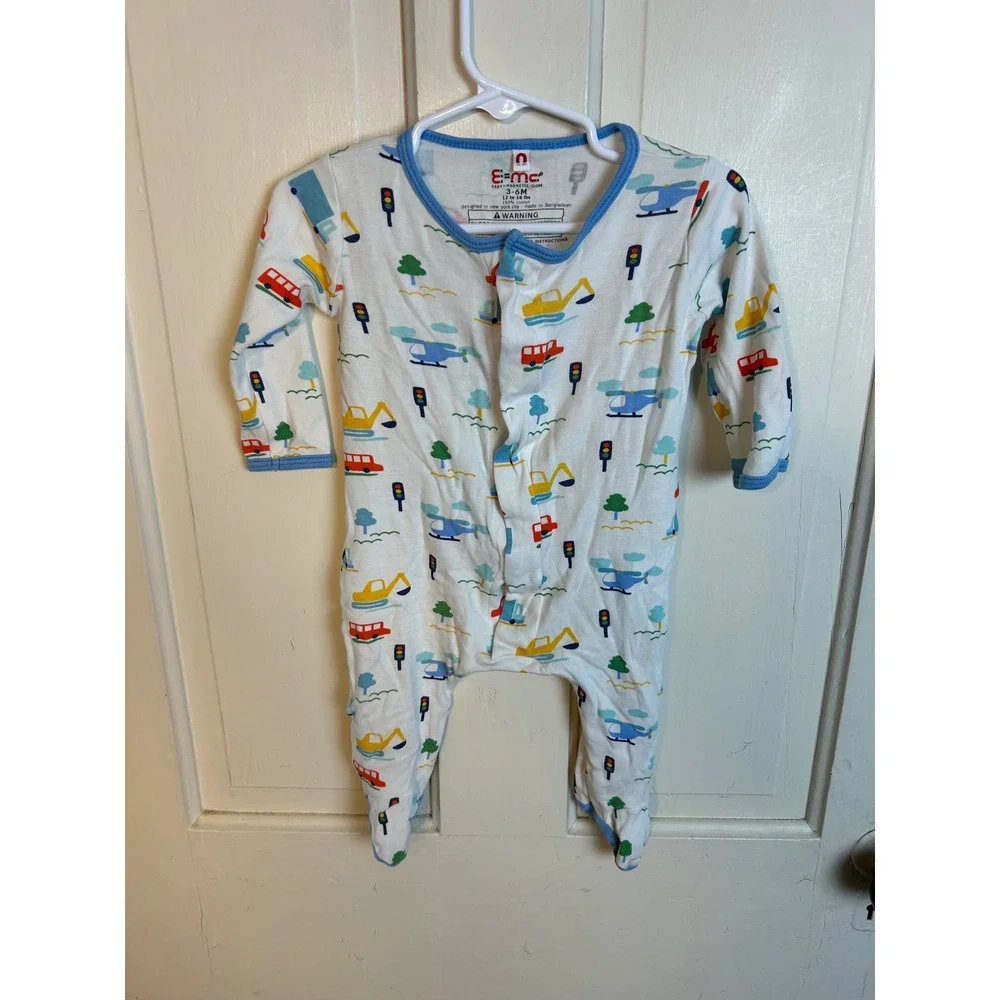 Magnetic Me E=mc2 Construction Vehicle Magnetic Footed Sleeper 3-6M Cotton